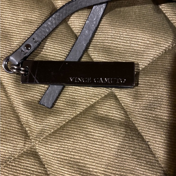 Vince Camuto Gray Leather Hobo with Chain Strap - Picture 6 of 9